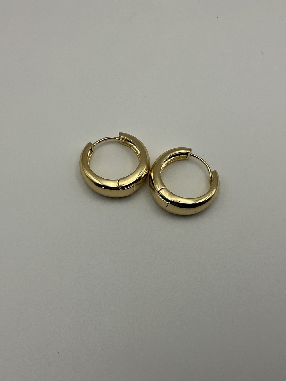Gold Chunky Huggie Hoop Earrings - Women Jewelry